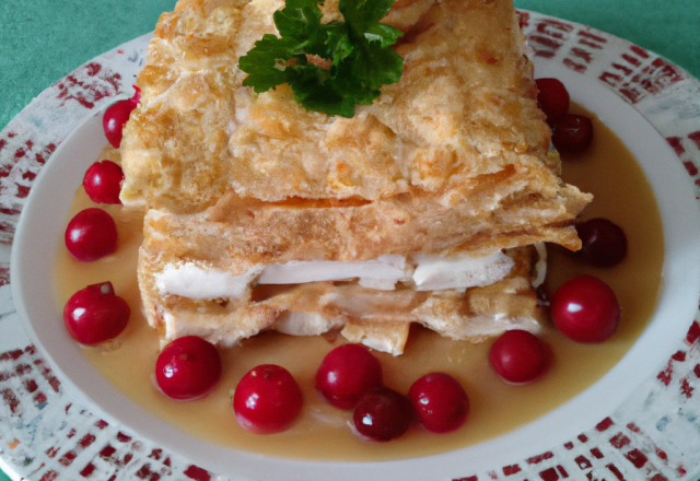 Mille-feuilles de bries et de Coulommiers à la moutarde de Meaux