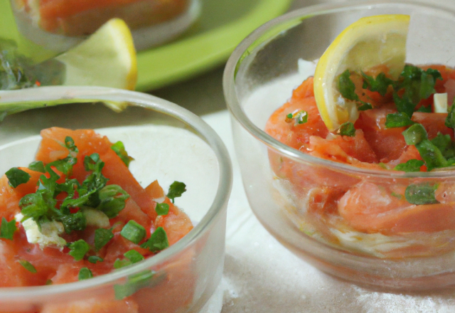 Tartare de saumon très léger