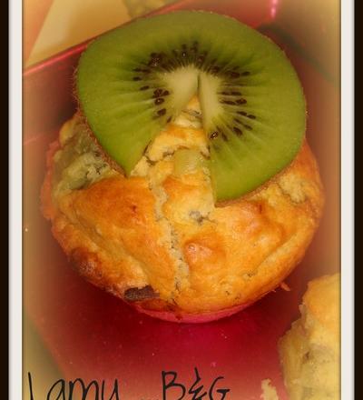 Muffins Kiwi chocolat blanc de lamu