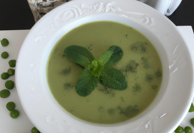 Soupe de pois chiche à la menthe