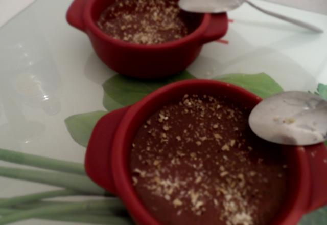 Mousse au choco praliné au grand marnier et sucre pétillant