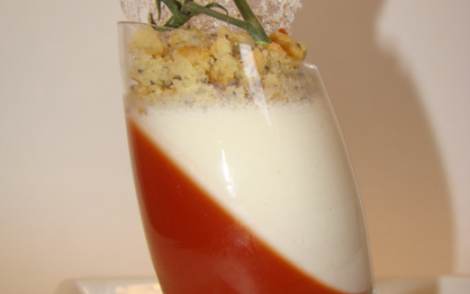 Verrine tomate citron coquelicot et pavot