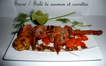 Sucré / Salé de saumon et crevettes