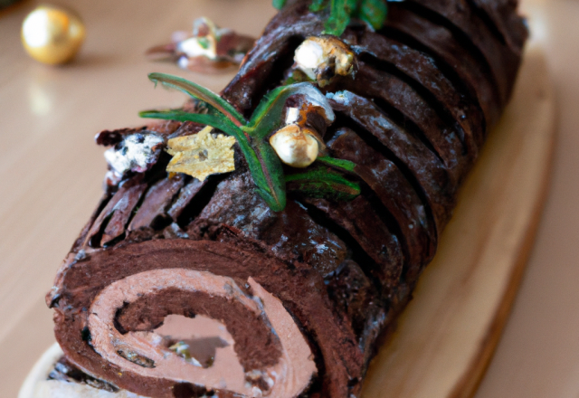 Bûche de Noël au chocolat maison