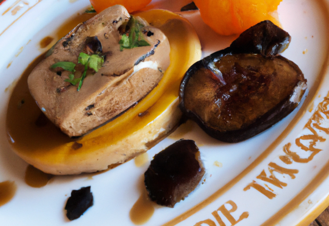 Foie gras poêlé à la truffe du Périgord et à la mandarine