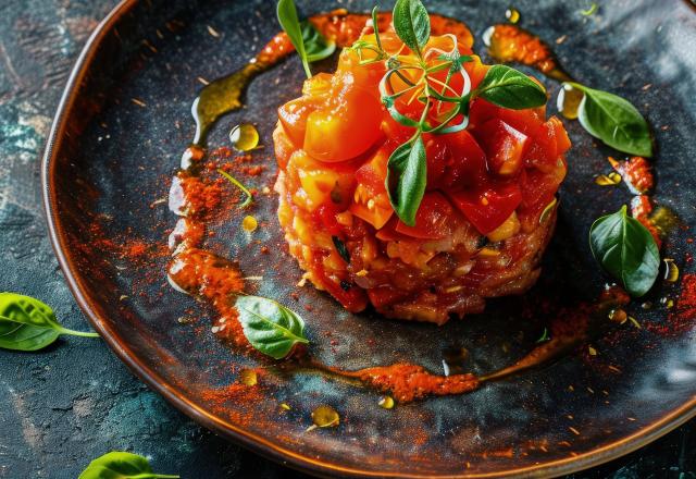 Ultra-rafraîchissante et très légère pour l’été, voici notre recette de tartare de tomates absolument inratable !