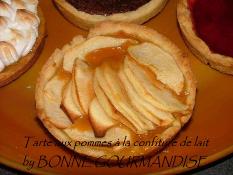 Tarte fine aux pommes et à la confiture de lait