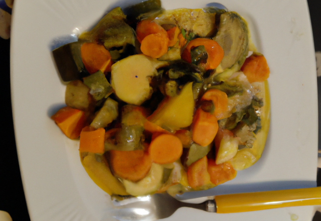 Achards de légumes au combava sauce