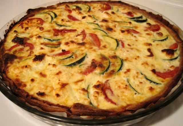 Tarte courgette feta tomates sechées