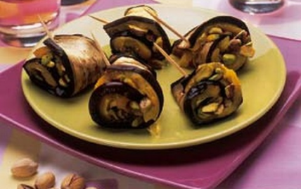 Maki d'aubergine à la pistache