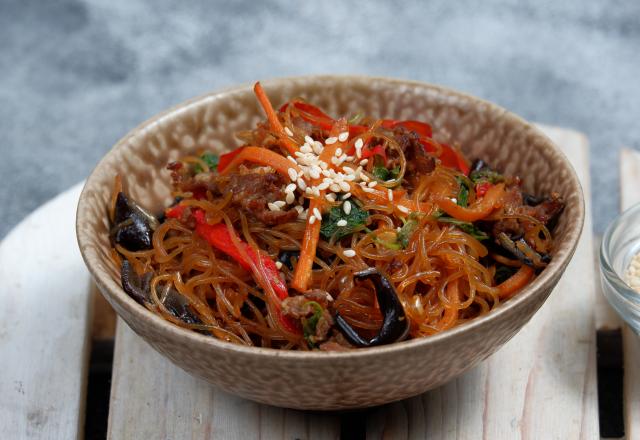 Japchae à déguster chaud ou froid