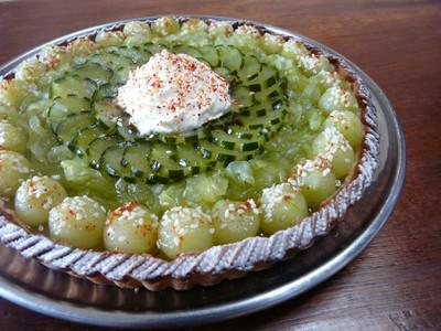 La tarte aux concombres du Lot et Garonne, Crème fouettée au piment d'Espelette