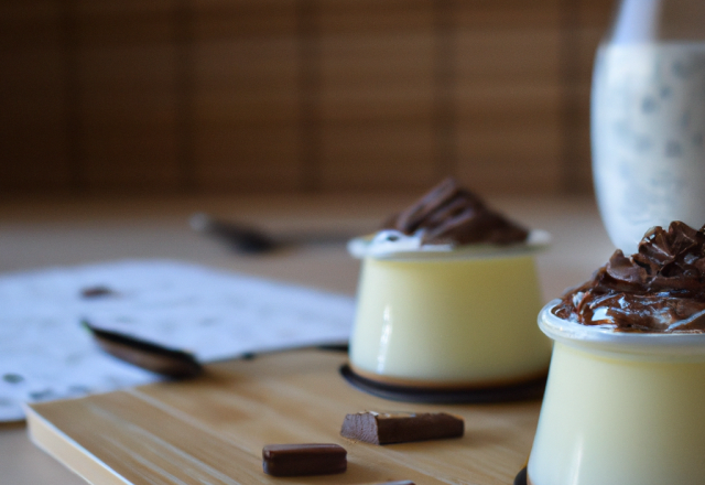 Petits pots de crème au chocolat blanc