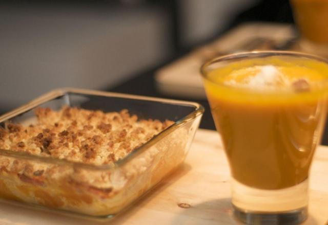 Crumble noisette sur courges butternut