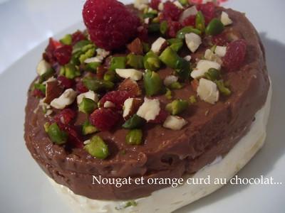 Bavarois nougat-orange-choco