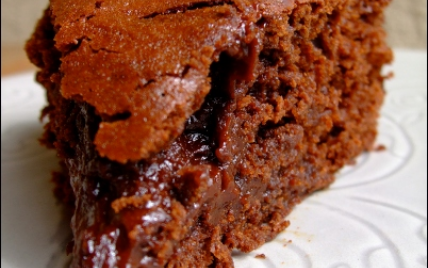 Gâteau au chocolat et caramel salé