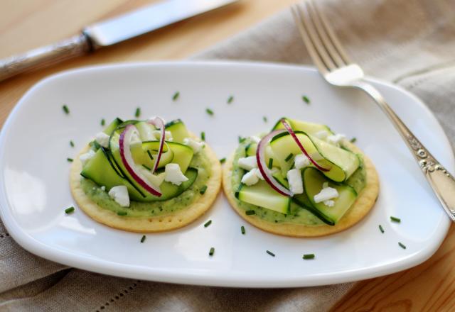 Tartelettes fines courgettes et Chabichou