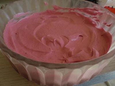 Mousse glacée à la framboise