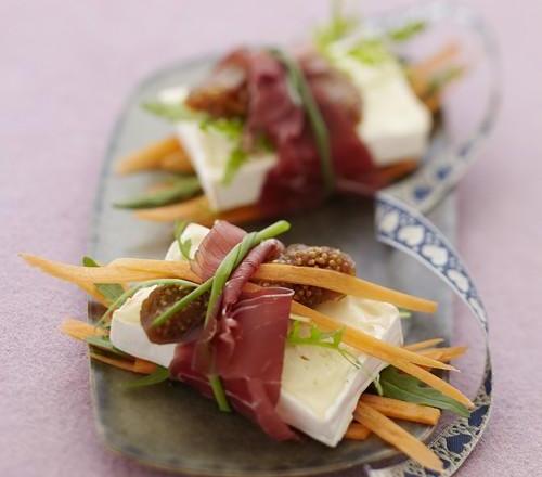 Bouchées gourmandes de Caprice des Dieux au bresaola