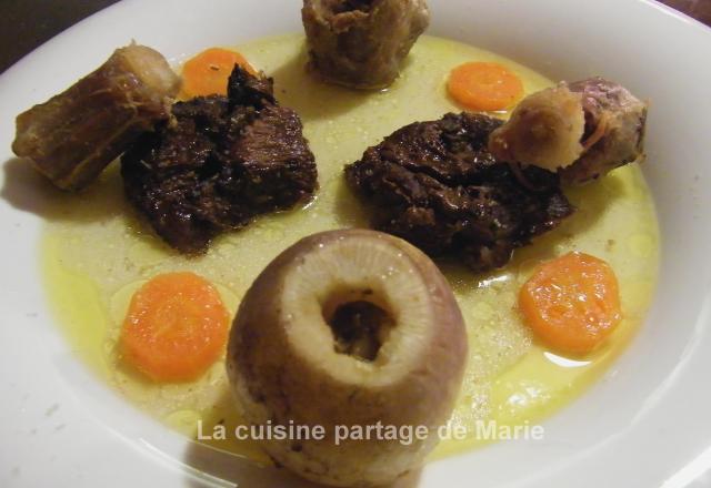 Trio de bœuf en soupe d'hiver