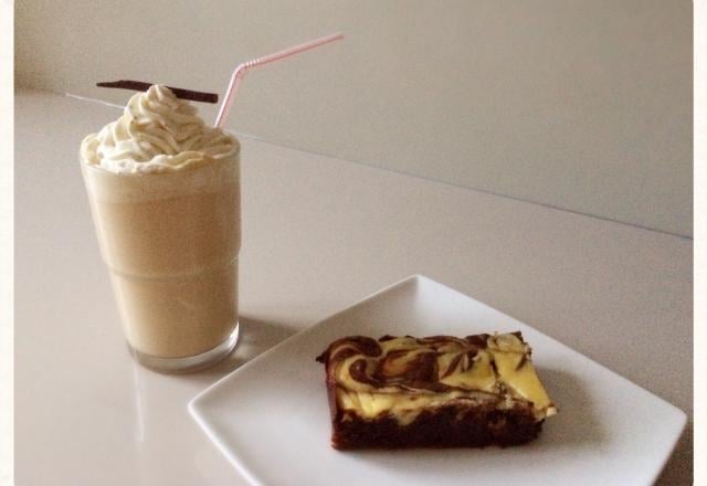 Goûter sucré au fromage : Brownie & Milk-Shake