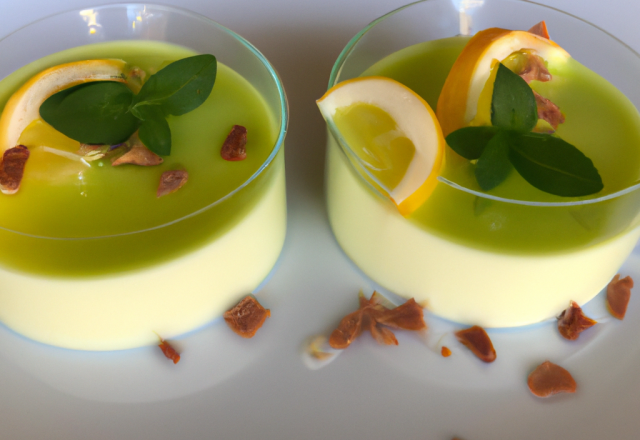 Panna cotta citron vert - chocolat blanc