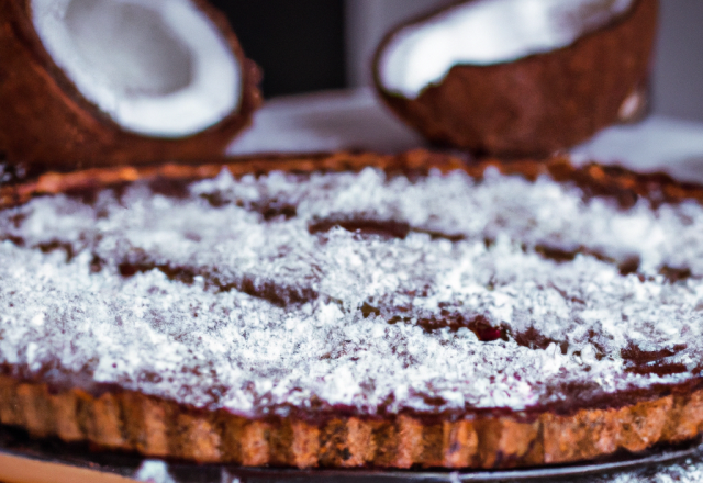 Tarte coco et chocolat