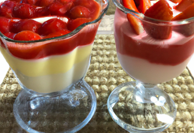 Verrine fraises et Danette