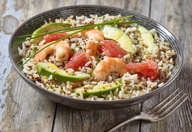 Salade trésor Inca, avocat et pamplemousse