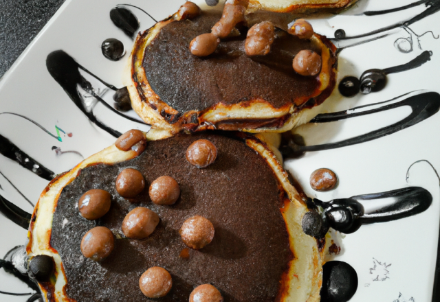 Pancakes....marbrés au chocolat...