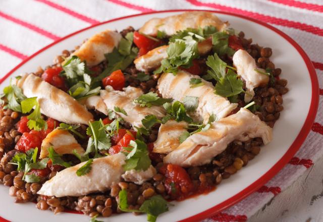 Salade de lentilles au poulet