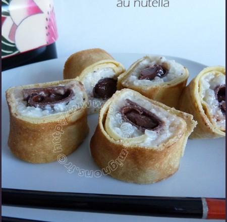 Sushi de crêpes au nutella