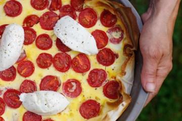 Tarte à la tomate et mozzarella