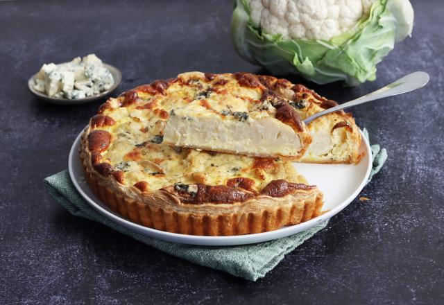 Tarte au chou-fleur et à la fourme d’Ambert