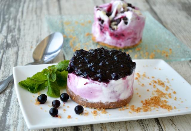 Cheesecake aux myrtilles et spéculoos