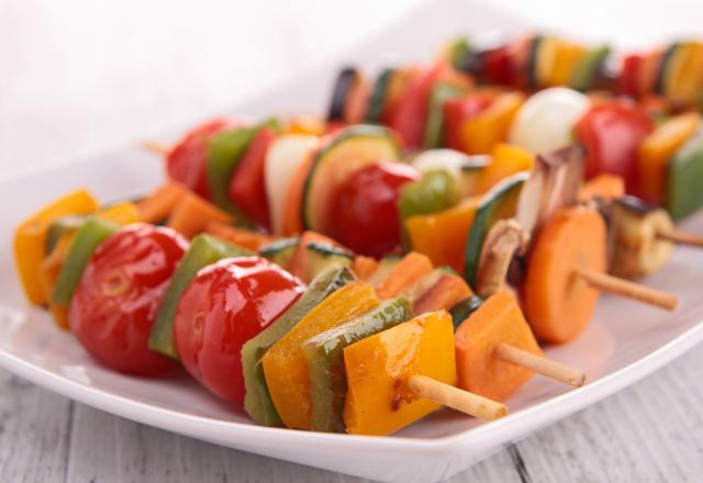 5 brochettes de légumes tip top