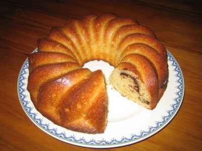 Couronne à la banane et au chocolat