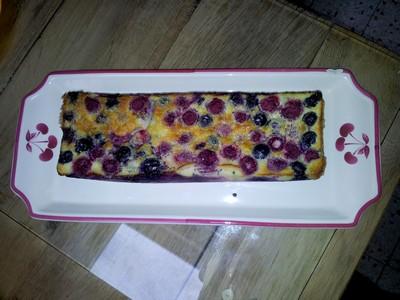 Clafoutis framboises et cassis