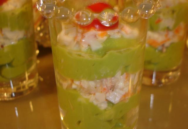 Verrine avocat-surimi