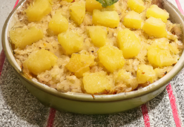 Crumble ananas et moisettes