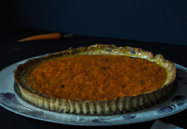 Tarte aux carottes et à la fourme d'Ambert