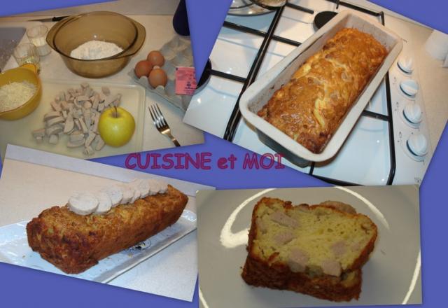 Cake au pommes et boudin blanc