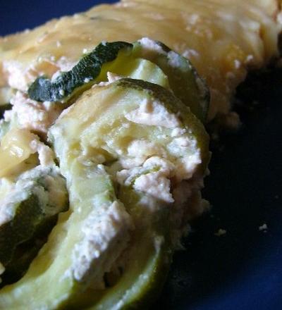 Gratin de courgettes à la ricotta ou cottage cheese