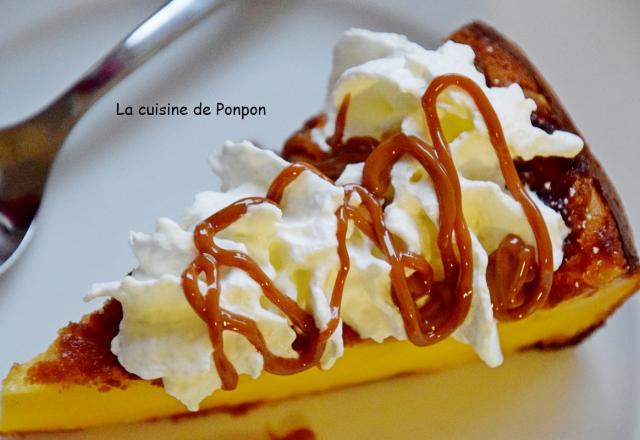 Far à la clémentine, chantilly et confiture de lait