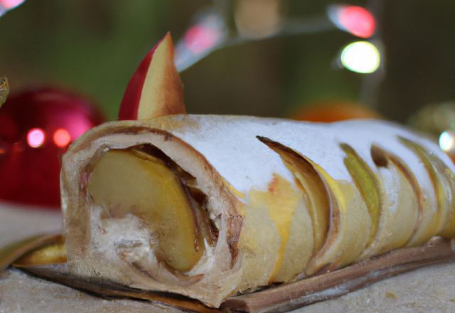 Bûche de Noël légère aux pommes