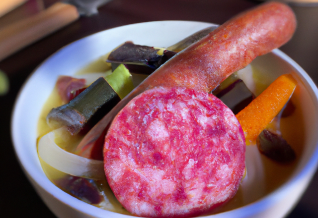 Saucisson de Paris en pot-au-feu