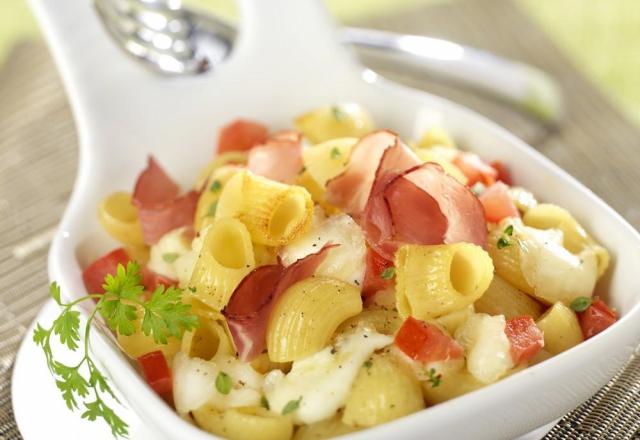 Coquillettes à Poêler de Panzani au jambon cru et à la mozzarella