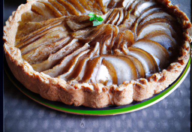 Tarte à la poire barbue