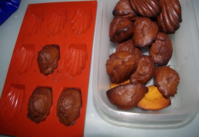 Madeleines au choco noir