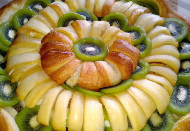 Couronne de pommes aux kiwis